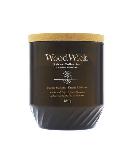 WoodWick ReNew Incense & Myrrh sviečka stredná 184 g