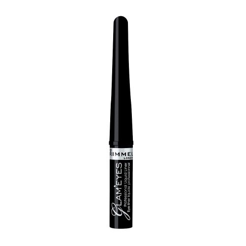 Rimmel London Glam Eyes tekuté očné linky 001 Black Glamour 3,5 ml