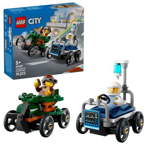 LEGO® City 60459 Pretekársky balíček: Lietadlo vs. nemocničné lôžko