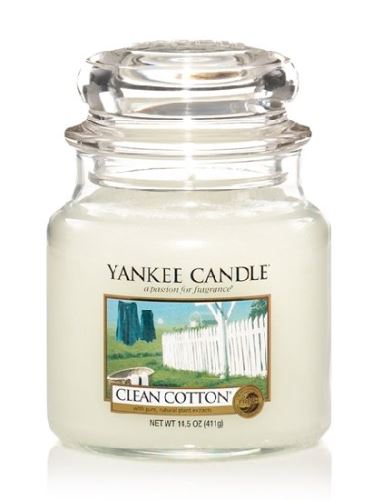 Yankee Candle Clean Cotton vonná sviečka 411 g