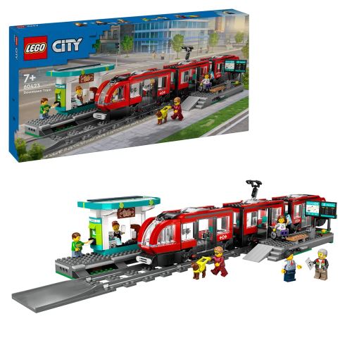 LEGO® City 60423 Električka a zastávka v centre mesta