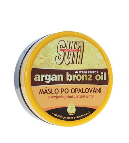 Vivaco SUN Argan Bronz Oil rozjasňujúce maslo po opaľovaní s organickým arganovým olejom 200 ml