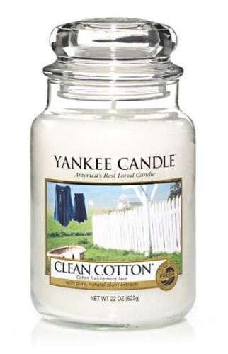 Yankee Candle Clean Cotton vonná sviečka 623 g