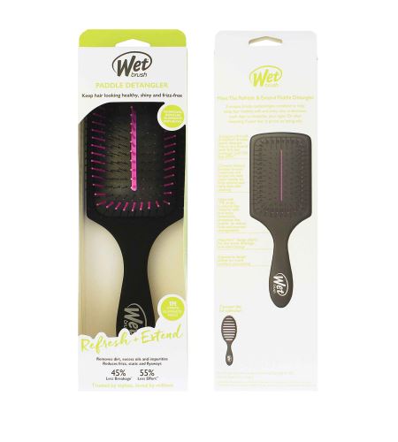 Wet Brush Refresh + Extend Paddle Detangler kefa na vlasy Black