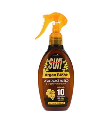 Vivaco Sun Argan Bronz opaľovacie mlieko s arganovým olejom SPF 10 200 ml