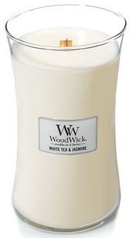 WoodWick White Tea & Jasmine vonná sviečka s dreveným knôtom 609,5 g