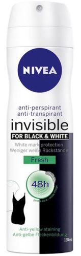 Nivea Invisible Black & White Fresh Deodorant v spreji 150 ml
