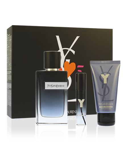 Yves Saint Laurent Y parfumovaná voda 100 ml + balzam po holení 50 ml + parfumovaná voda 10 ml Pre mužov darčeková sada