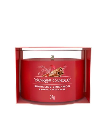 Yankee Candle Sparkling Cinnamon votivná sviečka v skle 37 g