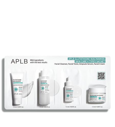 APLB Glutathione Niacinamide Skin Care 4 Types Sachet hydratačná sada vzoriek 4 x 3 ml
