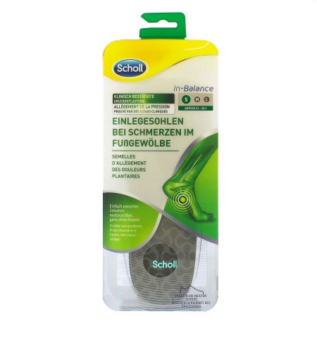 Scholl In-Balance Arch Pain Relief Insole Small vložky do topánok 1 ks