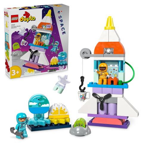 LEGO® DUPLO® 10422 Vesmírne dobrodružstvo s raketoplánom 3 v 1