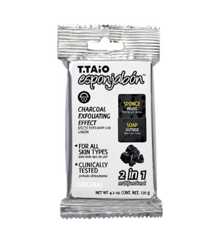 T.Taio EsponJabon Charcoal multifunkčná mydlová huba 120 g