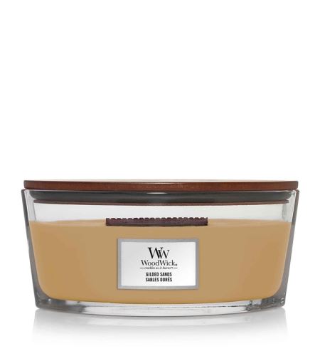 Woodwick Gilded Sands vonná sviečka s dreveným knôtom 453,6 g