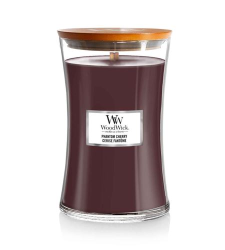 Woodwick Phantom Cherry vonná sviečka s dreveným knôtom 609,5 g