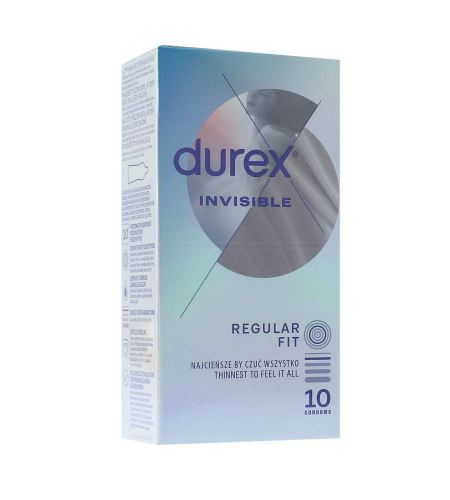 Durex Invisible Regular Fit kondómy 10 ks