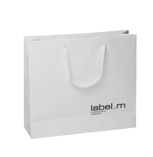 label.m Papierová taška biela