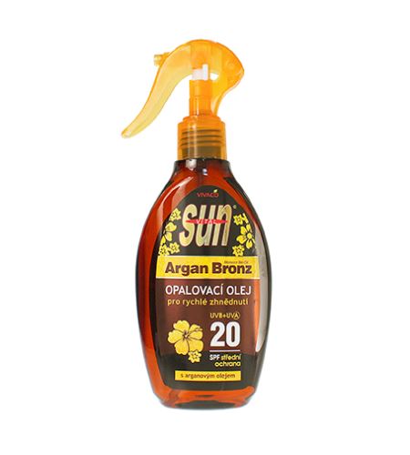 Vivaco SUN Argan Oil olej na opaľovanie s arganovým olejom SPF 20 200 ml