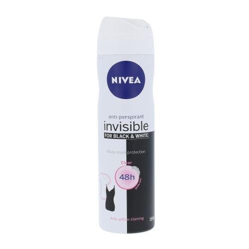 Nivea Invisible Black & White Clear antiperspirant v spreji 150 ml