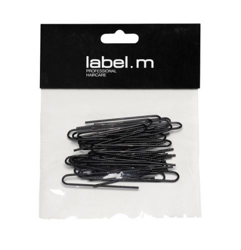 label.m Twisted U-Pin Black 50mm (40) / Vlásenka do U vrúbkovaná čierna 50mm 40ks