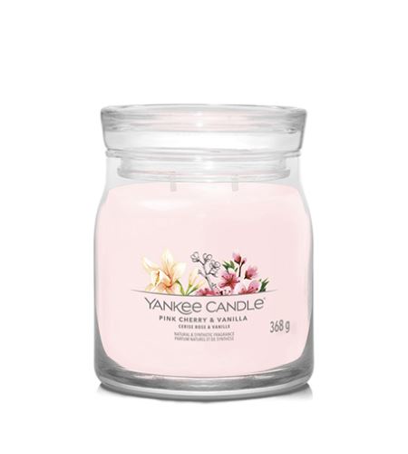 Yankee Candle Pink Cherry & Vanilla signature sviečka stredná 368 g