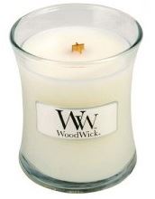 WoodWick White Tea & Jasmine vonná sviečka s dreveným knôtom 85 g