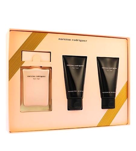 Narciso Rodriguez For Her darčeková sada pre ženy parfumovaná voda 50 ml + telové mlieko 50 ml + sprchový gél 50 ml