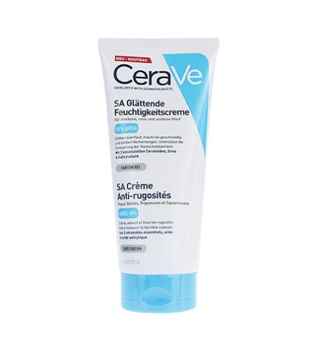 CeraVe SA Smoothing Cream zjemňujúci krém pre suchú, hrubú pokožku s nerovnomerným povrchom