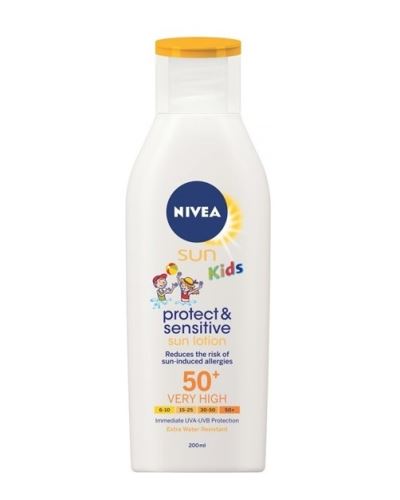 Nivea Sun Kids Protect & Sensitive mléko na opalování SPF 50+ 200 ml pre deti