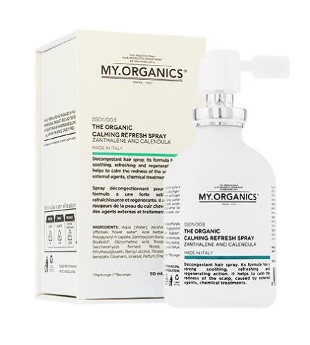 MY.ORGANICS The Organic Calming Refresh Spray upokojujúci a osviežujúci sprej pre pokožku hlavy 50 ml