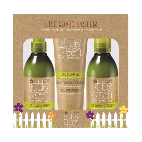 Little Green Lice Guard System darčeková sada (šampón proti všiam 240 ml + kondicionér proti všiam 240 ml + gél gél proti všiam 125 ml)