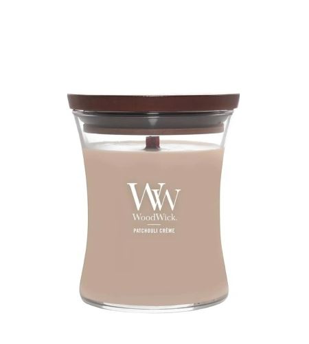WoodWick Patchouli Créme vonná sviečka s dreveným knôtom 275 g