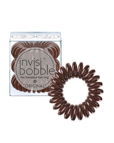 Invisibobble ORIGINAL gumičky do vlasov Pretzel Brown 3ks