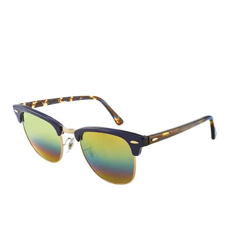 Ray-Ban RB3016F Clubmaster Slnečné okuliare unisex 55x19x145 mm duhová