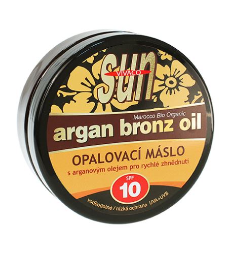 Vivaco SUN Argan Bronz Oil slnečné maslo s organickým arganovým olejom SPF 10 200 ml