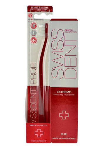 Swissdent Extreme Whitening Toothpaste 50 ml + kefka Whitening Soft