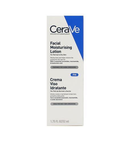 CeraVe Facial Moisurising Lotion hydratačná starostlivosť o pleť pre normálnu až suchú pleť 52 ml