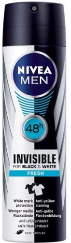 Nivea Men Invisible Black & White Fresh 48h antiperspirant v spreji 150 ml Pre mužov