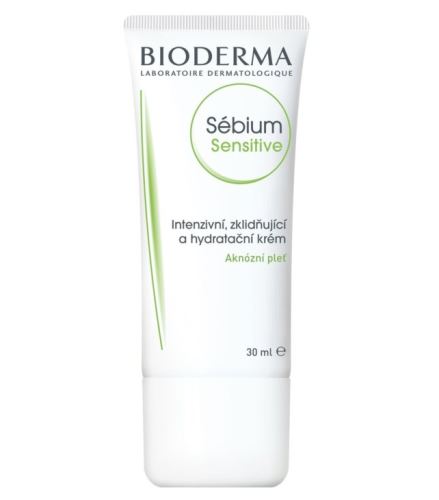 Bioderma Sébium Sensitive intenzívny upokojujúci a hydratačný krém pre pleť náchylnú na akné 30 ml