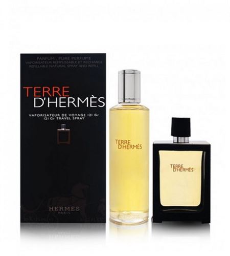 Hermes Terre d'Hermes parfém naplniteľný flakón 30 ml + parfém náplň 125 ml Pre mužov darčeková sada